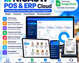 NICAUW POS & ERP Cloud | Inventory, Sales, Reports (Lifetime Access)