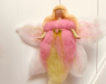 Needle felted Fairy, Waldorf Inspired, Butterfly fairy