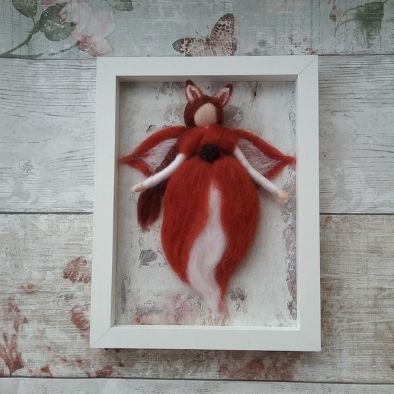 Rex Fox - Fairy Fae Handmade Needle Felt Decoration Rex Fox - Fairy Fae Handmade Needle Felt Decoration