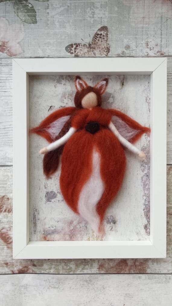 Rex Fox - Fairy Fae Handmade Needle Felt Decoration Rex Fox - Fairy Fae Handmade Needle Felt Decoration