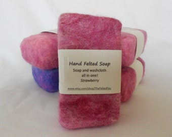 Felted Soap Strawberry