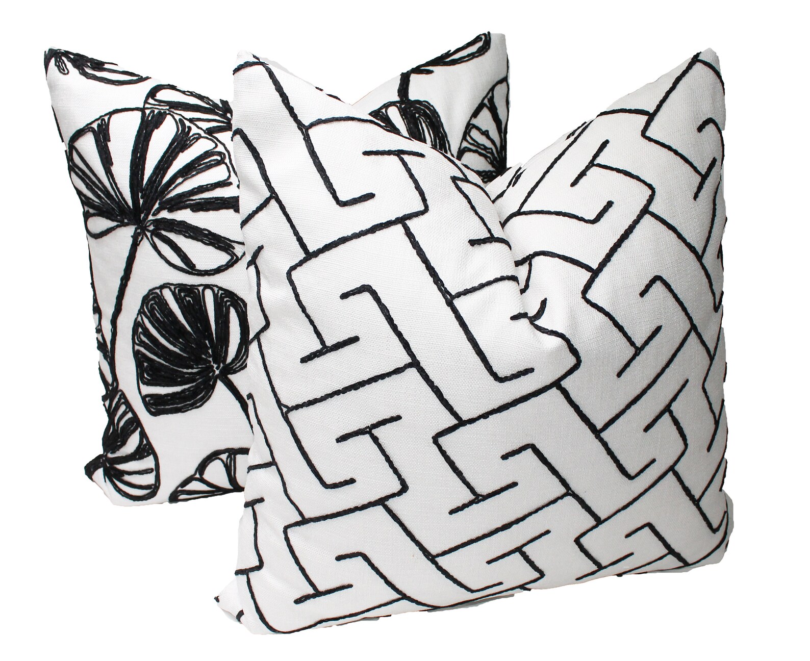 Modern Accent Pillow Black and White Throw Pillow Etsy