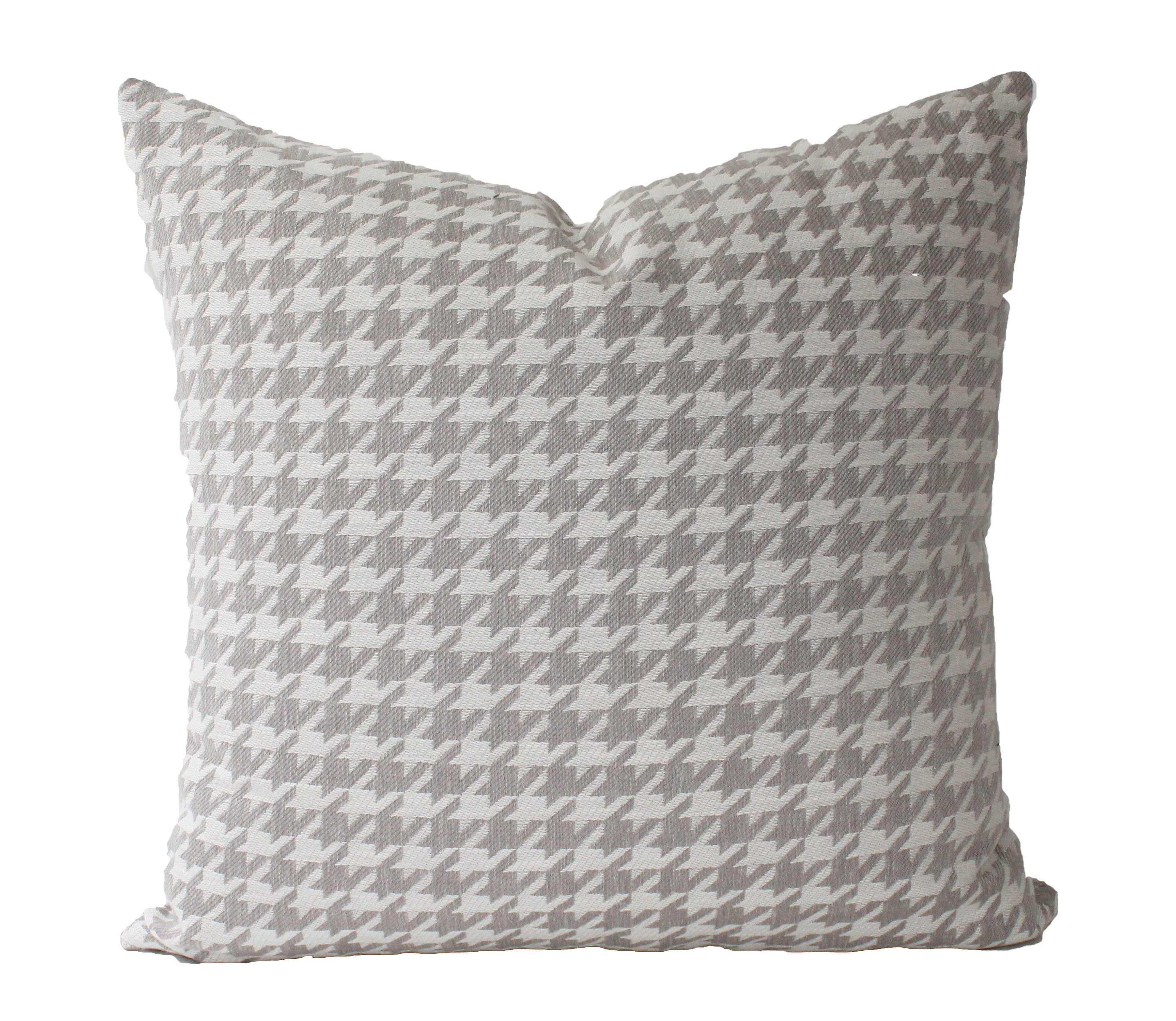 Decorative Designer Houndstooth Grey Taupe Pillow Cover Etsy