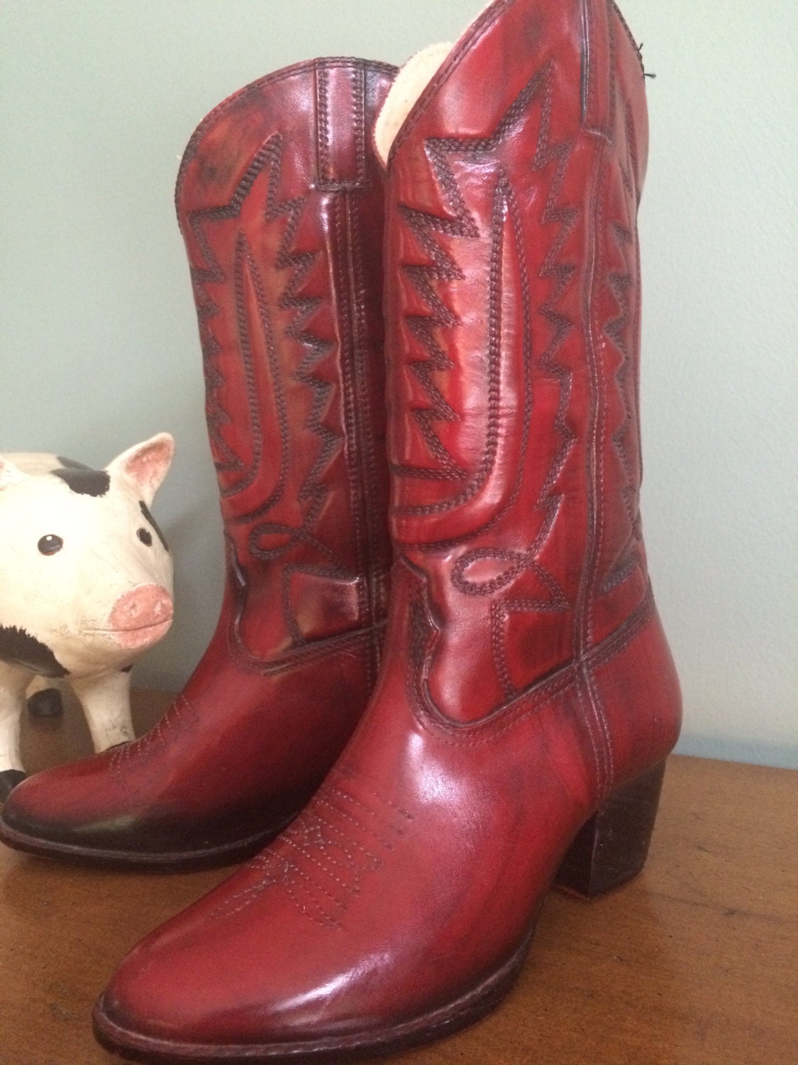 vegan leather cowboy boots