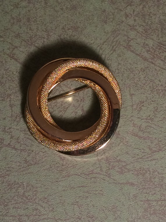 two tone circle pin, circle brooch - image 4
