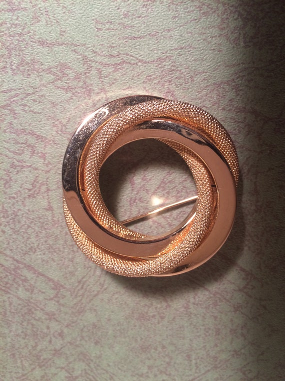 two tone circle pin, circle brooch - image 5