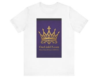 Gold Crown Logo Tee | OneLinkUS.com purple crest graphic