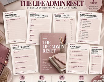 Life Admin Reset Planner | 7-Page Organization System (Digital PDF)