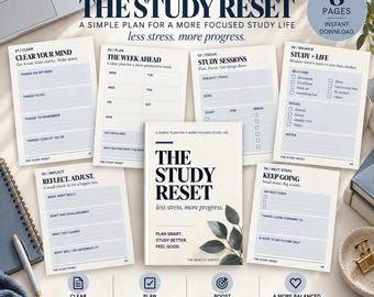 English Study Planner | Student Organization & Study Reset Printable | Digital PDF