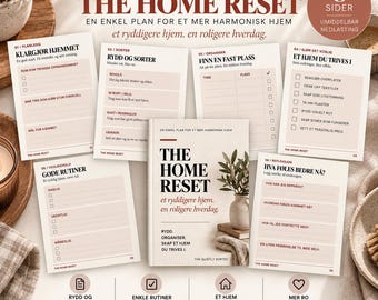 Norwegian Home Organization Planner | Declutter & Home Reset | Printable Digital PDF