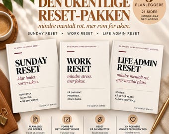 Norwegian Weekly Reset Bundle | 3 Printable Planners (Digital Download)