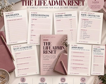 Norwegian Life Admin Reset Planner | 7-Page Organization System (Digital PDF)