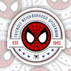 Friendly Neighborhood Spiderman | Avengers | vinyl sticker | Spidey | Water bottle, laptop, notebook sticker | Waterproof sticker
