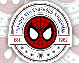 Friendly Neighborhood Spiderman | Avengers | glossy vinyl sticker | Magnet | Spidey | Water bottle, laptop, notebook sticker | Waterproof