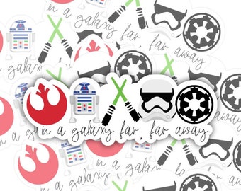 In a Galaxy Far away | Star Wars inspired | Matte vinyl sticker | Rebel | Water bottle, laptop, notebook sticker | Waterproof