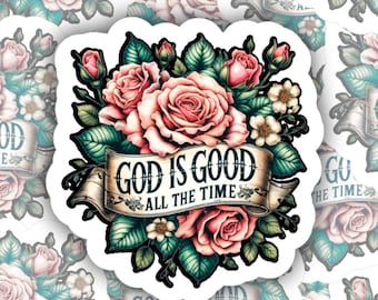 God Is Good | Christian  | vinyl sticker | Water bottle, laptop, notebook | Waterproof
