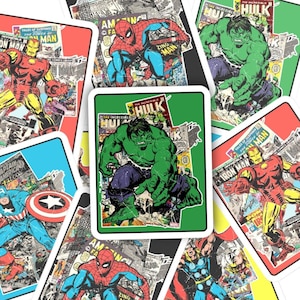 Comic Book Characters | Hulk | vinyl sticker | Thor | Water bottle, laptop, notebook sticker | Waterproof sticker