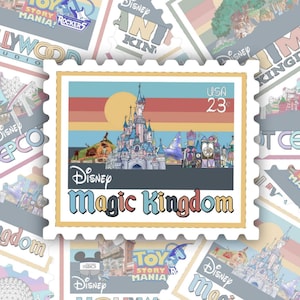 WDW Theme Parks | 4 vinyl sticker Pack | Disney | Water bottle, laptop, notebook sticker | Waterproof sticker