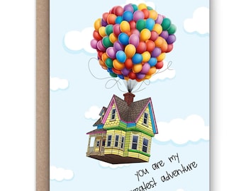 You Are My Greatest Adventure | Up | Carl | Birthday Card | Anniversary Card | Spouse Card | Blank cards | Greeting cards