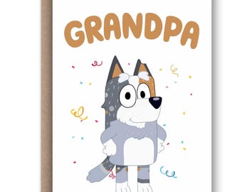 Grandma | Grandpa | Happy Birthday | Bluey | Grandkids Card | Handmade | Encouragement | Blank cards | Greeting cards