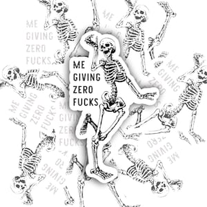 Me Giving Zero F..cks | vinyl sticker | Sarcastic | Water bottle, laptop, notebook sticker | Waterproof sticker