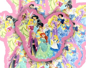 Princesses | Magic Kingdom | | Disney Inspired | Water bottle, laptop, notebook sticker | Waterproof sticker