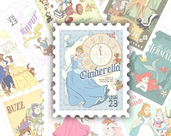 Disney Vintage Movie Posters | vinyl sticker | Stamps Inspired | Water bottle, laptop, notebook sticker | Waterproof sticker