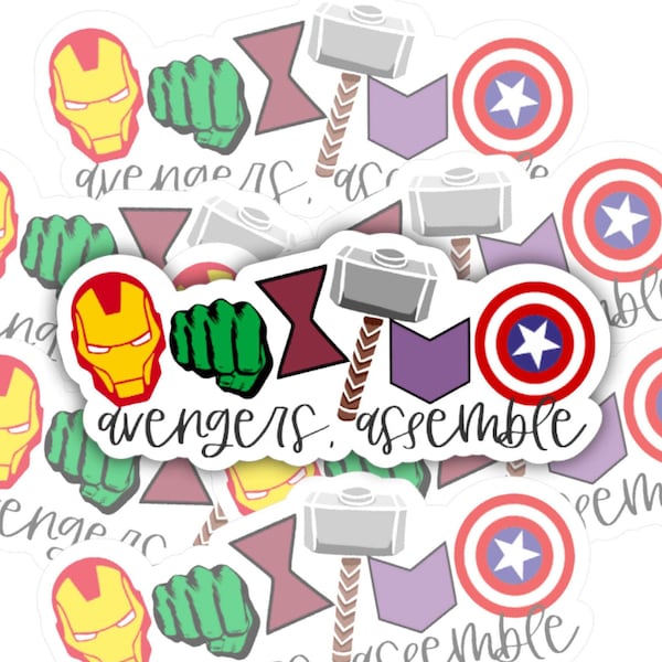 Avengers Assemble | Captain America | vinyl sticker | Iron dude | Water bottle, Car, laptop, notebook sticker | Waterproof sticker