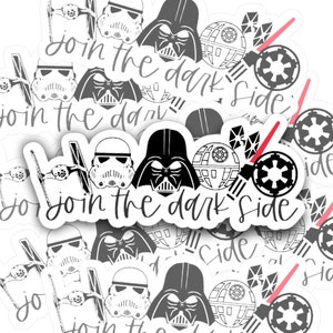 Join the dark side  | Star Wars inspired | vinyl sticker | Empire | Water bottle, laptop, notebook sticker | Waterproof sticker