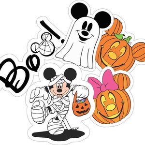 Mummy Mouse | Pumpkin | Halloween Disney | vinyl sticker | Water bottle, laptop, notebook sticker | Waterproof sticker