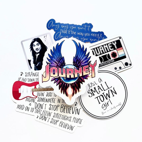 Journey | Rock N Roll | vinyl sticker pack | Don’t Stop Believing | Water bottle, Car, laptop, notebook sticker | Waterproof sticker