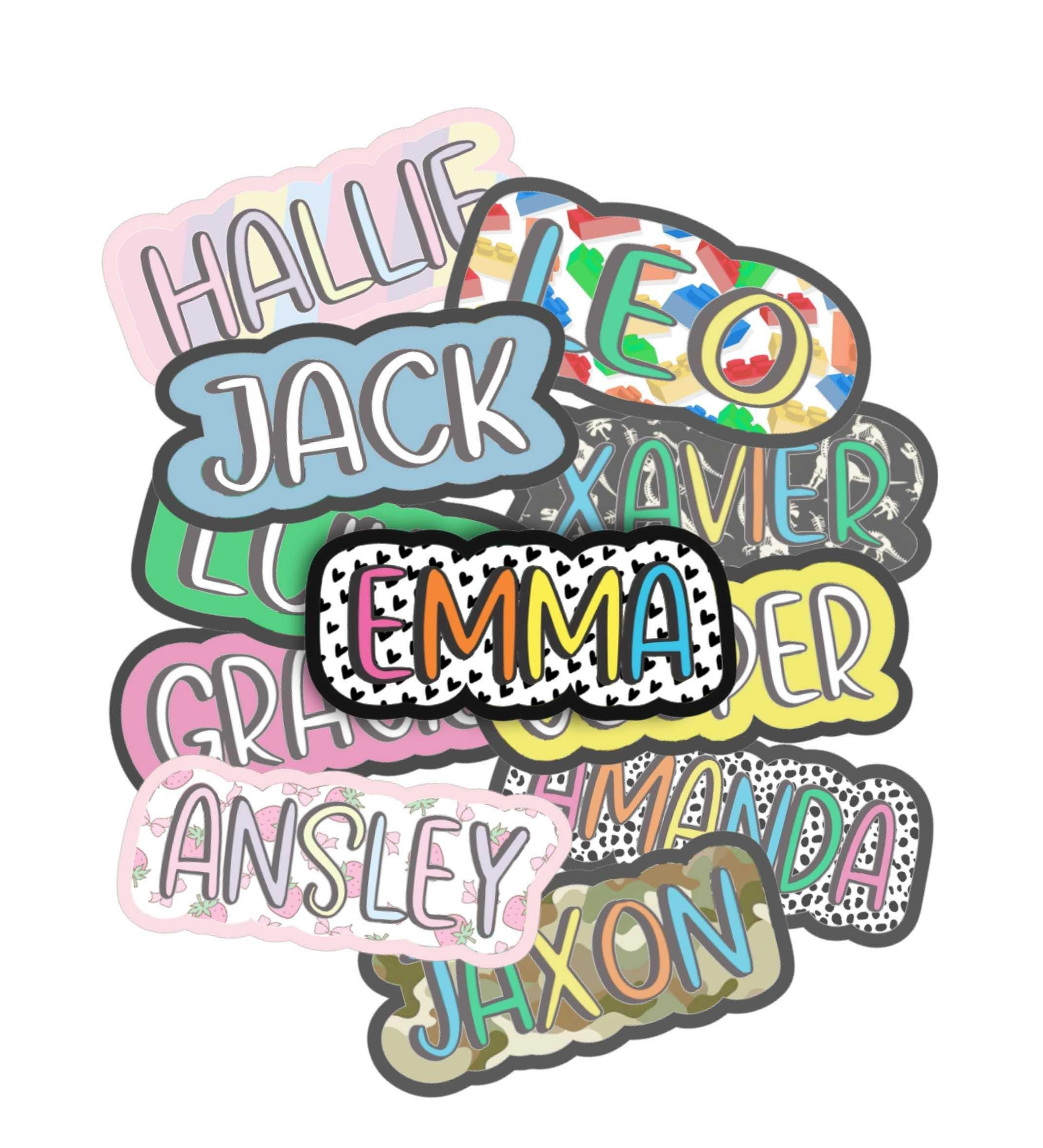 Name Label Sticker | Personalized | Vinyl Sticker | School | Water ...