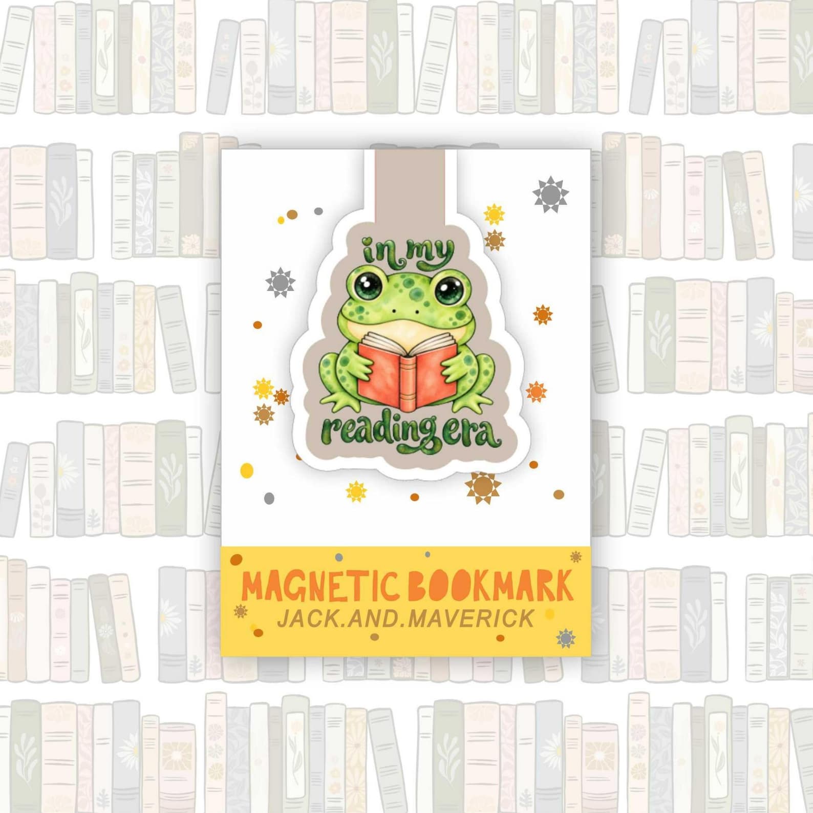 In My Reading Era | Frog | Love Books | Glossy Finish | Magnetic ...
