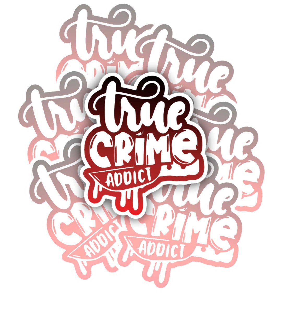 Truth Addict Sticker True Crime Addict | Vinyl Sticker | Crime Shows | Water Bottle, Laptop ...