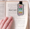 Personalized Vinyl Bookmark | Book Lover | FULL Magnetic Bookmark | Water resistant | Books, Notebooks, Journaling, etc.