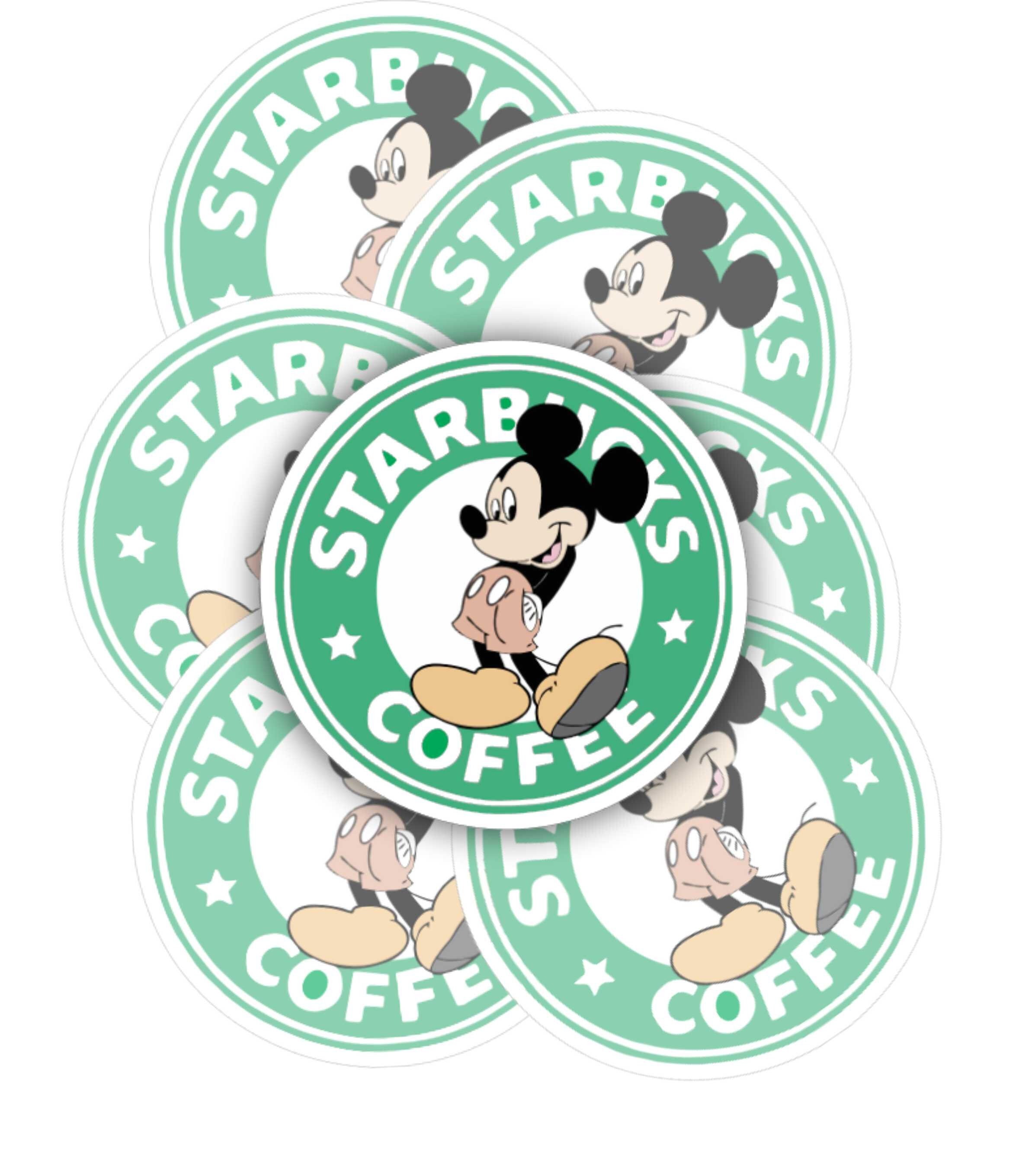 Mickey Coffee | Starbucks | Vinyl Sticker | Water Bottle, Laptop 