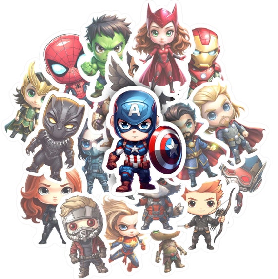 Avengers Characters | Captain America | Matte vinyl sticker | Magnet | Water bottle, laptop, notebook sticker | Waterproof