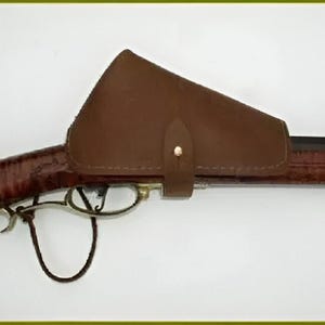 Brown Leather Lock Cover for Black Powder/Flintlock Rifles (Right and Left Hand models)