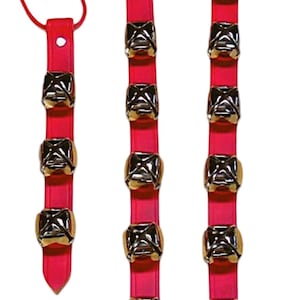 Warner Sporting Arctic Sleigh Bells Leather Strap Doorbell Hanger for pet training or door chime