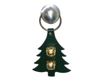 Christmas Tree Hanging Door Bell - Decorative Hanging Bell | Leather Hanging Sleigh Door Bells |