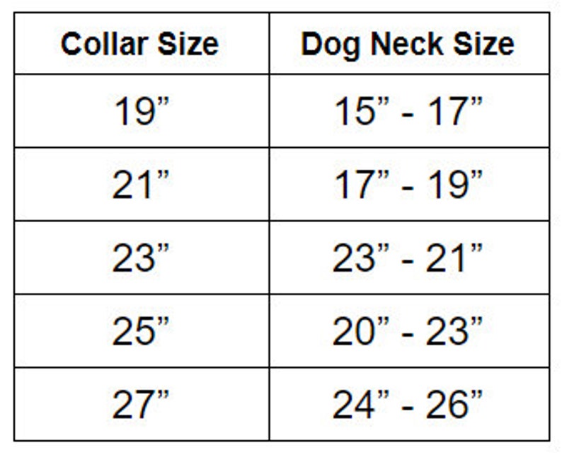 Warner Waterproof Dayglo dog collar with FREE custom engraved ID tag | Orange, pink, or purple SIZE CHART