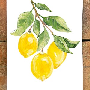 Lemon Branch #8046  Flour Sack Kitchen Towel