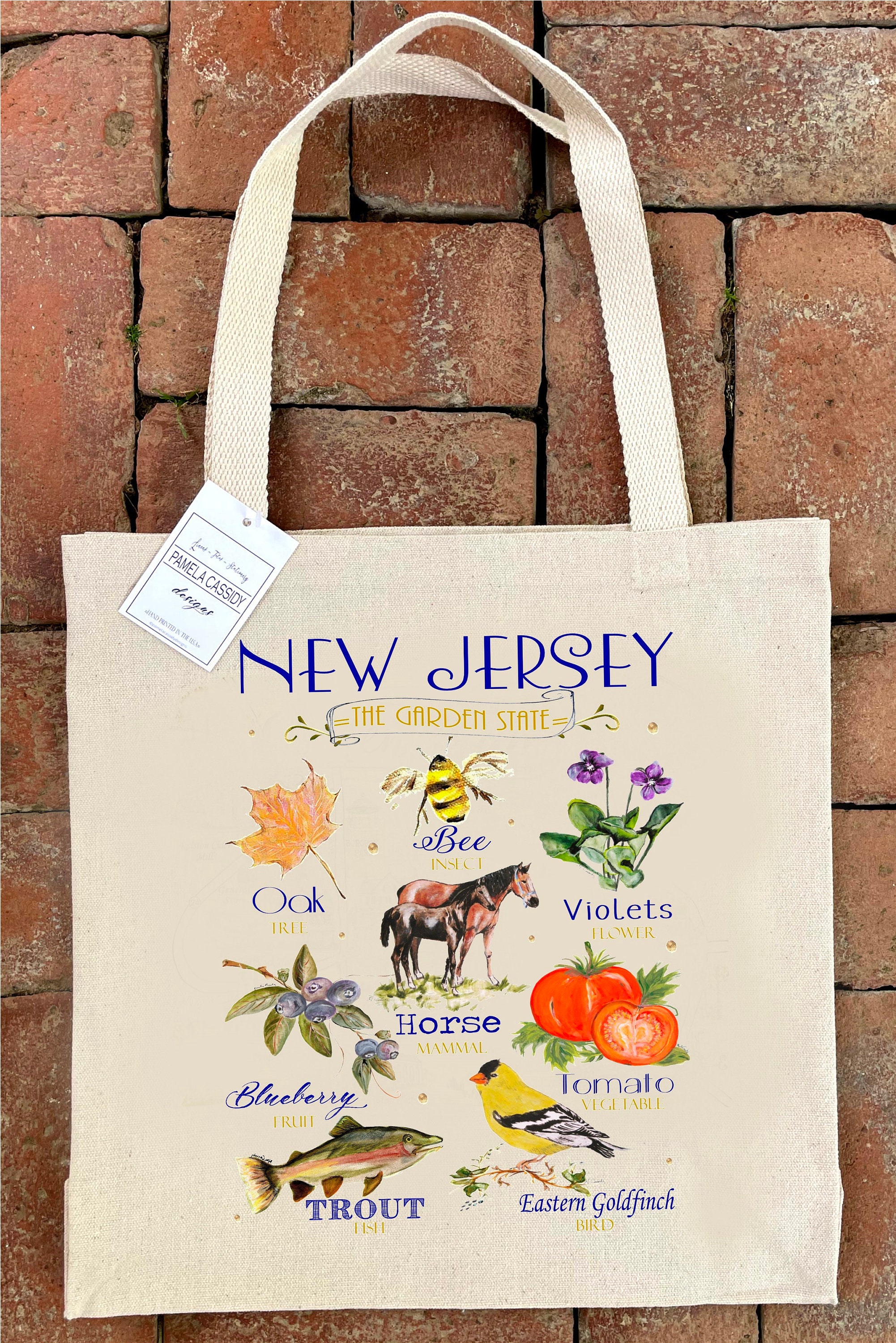  CafePress Heart New Jersey Tote Bag Canvas Tote Shopping Bag :  Home & Kitchen