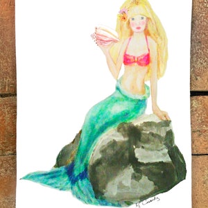 Mermaid  #3090  Flour Sack Kitchen Towel