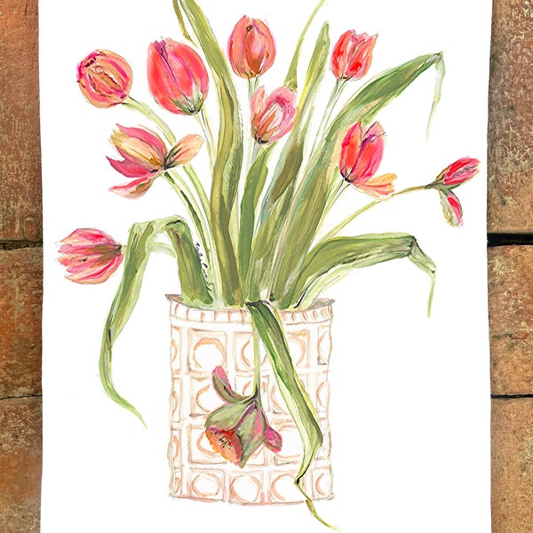 Tulips #5015 Flour Sack Kitchen Towel