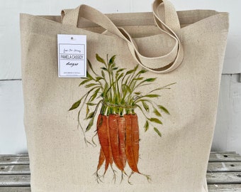 Garden Fresh Carrots #60841 Large Canvas Tote Bag
