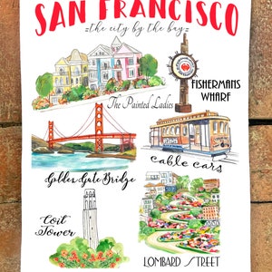 San Francisco  18x31 Flour Sack Kitchen Towel