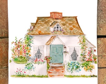 Flower Cottage #8030 Flour Sack Kitchen Towel