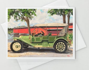 1911 Locomobile Linen Notecards Set of 8