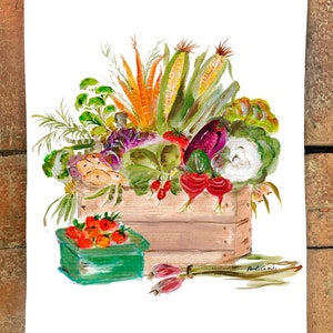 Farmers Market #2072 Flour Sack Kitchen Towel